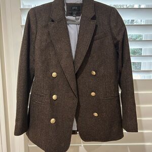 J. Crew Wool Blazer with Gold Buttons